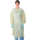 Medline Polypropylene Isolation Gowns, Blue, Regular/Large, Elastic Wrist, 50 Pack-Regular/Large size