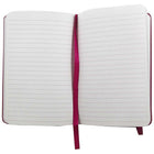 JAM Paper Hardcover Lined Notebook with Elastic Closure, Large, 5.88 x 8.5 Journal, Pink Berry, 2/Pack (340528856g)-Sold Individually
