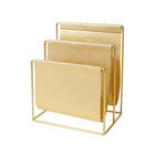 Martha Stewart Faux Leather & Wire File Folder Holder - Gold-File organizer is great for keeping your desktop neat and tidy
