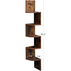 Vasagle Floating Corner Shelf - Brown-Max. Static Load Capacity: 33 lb (15 kg) per shelf