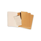 Moleskine Cahier Soft Cover Plain Journal - 5" x 8-1/4" - Kraft Brown - 3 Pack-Soft Cover