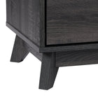 CorLiving THW-540-B Hollywood Dark Grey Wood Grain TV Stand with Drawers for TVs up to 55"-Easy assembly