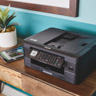 Brother MFC-J1012DW Wireless Colour Inkjet All-in-One Printer-Versatile paper handling. A 20-page capacity auto document feeder quickly copies and scans, a generous 150-sheet capacity paper tray adjusts for letter or legal-size paper and reduces paper refills and automatic duplex printing saves paper.