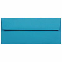 JAM Paper #10 Business Coloured Envelopes - 4.125" x 9.5" - Blue Recycled - 50 Pack-Colour: Blue
