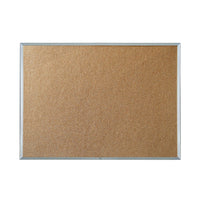 Quartet Economy Cork Bulletin Board - Silver Aluminum Frame - 24" x 18"-Standard cork board