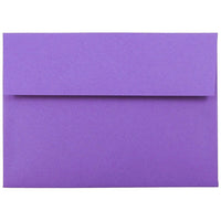 JAM Paper A7 Invitation Envelopes, 5.25 x 7.25, Brite Hue Violet Purple Recycled, 250 Pack (80278H)-Violet recycled envelope