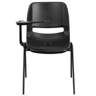 Flash Furniture Black Ergonomic Shell Chair with Right Handed Flip-Up Tablet Arm-Multipurpose Tablet Arm Chair