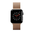 LAUT Steel Loop Watch Strap For Apple Watch Series 1-8/SE/Ultra - Gold - 42-44mm-Top Grade Stainless Steel woven breathable mesh with strong magnetic clasp
