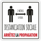 Eddie's Hang-Up Display Ltd. Stop The Spread Decal, Vinyl, 7.50" x 7.50", French-Social Distancing - Stop the Spread