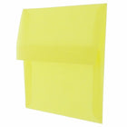 JAM Paper A2 Invitation Envelopes, 4.38 x 5.75, Yellow Translucent Vellum, 250 Pack (PACV606H)-Blank interior for personalized message