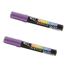 Marvy Uchida Chisel-Tip Acrylic Paint Marker - Metallic Violet - 2 Pack-Colour: Metallic Purple