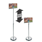 Azar Displays 7" x 11" Acrylic Sign Holder with Stand, Clear (300835)-Pedestal sign holder with acrylic frames are a perfect way to display any sign or graphic