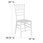 Flash Furniture HERCULES Series White Resin Stacking Chiavari Chair - 2 Pack-Non-Stick and Anti-Static Finish