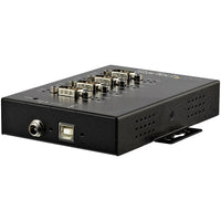 StarTech 4-Port Industrial USB to RS-232/422/485 Serial Adapter with 15 kV ESD Protection (ICUSB234854I)-Converts a single USB port into four RS232/RS422/RS485 serial ports over USB 2.0 with four modes: RS232, RS422, 4-wire and 2-wire RS485
