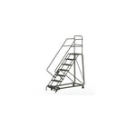 Tri-Arc Manufacturing Heavy Duty Safety Slope Ladder, No. of Steps: 7, Step Incline: 50 degree, Step Width: 24" (KDHS107246)-Frame Material: Steel
