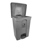Johnny Vac Trash Garbage Can Bin with Lid & Pedal - 17 gal (65 L) - BIN68ST-With Lid and Pedal