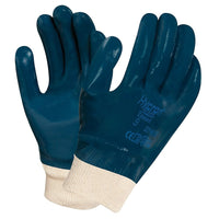 Ansell SAY784 Coated Gloves, Nitrile Fully Coated, Knit Wrist, Heavy Duty, Size 10, 12 Pack-Non-knit gauge
