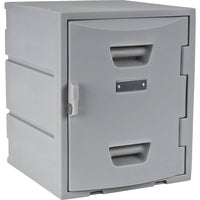 Plastic Lockers, Locker, 15-18" H locker (usually stacked 4 units high)