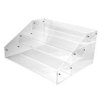 Eddie's Hang-Up Display Ltd. Three Level Acrylic Counter Display - Clear - 12.75"L x 10.50"W x 6"H - 3 Pack-Product Display