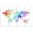 Designart Bright World Map Canvas Art Print, (PT2740-271)-Print