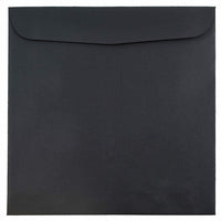 JAM Paper 9.5 x 9.5 Square Envelopes, Black Linen Recycled, 250 Pack (V01216H)-Black linen square envelope