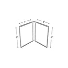 Azar Displays Acrylic Dual Frame Sign Holder, 10 Pack (107726)-Dimensions: 6"H x 4"W