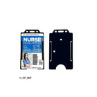 Beslayn Heavy Duty Single-Sided Open Face Rigid Plastic ID Card Holder, Vertical, 2-1/8" x3-3/8", Black, 50 Pack-Heavy duty single sided open face ID holder perfect for use with company I.D. cards