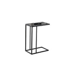 Monarch Specialties 3087 Accent Table - Black Metal/Black Tempered Glass-Black Metal, Tempered Glass