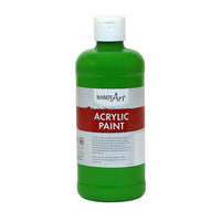 Handy Art Student Acrylic Paint Light Green 16oz, 3 Pack (RPC101110)-Acrylic paint can be used on most any surface: paper, fabric, wood, plastic, glass, cardboard, metal and canvas