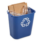 Rubbermaid Deskside Recycle - MED - 28QT/27L - 14.50" L x 10.50" W x 15.0" H - BLUE-7 gal