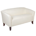 Flash Furniture HERCULES Imperial Series Leather Loveseat - White-White LeatherSoft Upholstery