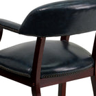 Flash Furniture Navy Vinyl Luxurious Conference Chair with Accent Nail Trim-CA117 Fire Retardant Foam