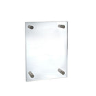 Azar Displays 8.5" x 14" Standoff Acrylic Sign Holder with Caps, Clear (105506)-Used for graphic signs