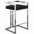 Plata Decor Harvey Stools - Chrome/Black - 2 Pack-Low back