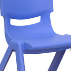 Flash Furniture Plastic Stackable School Chair with 10.5" Seat Height - Blue - 10 Pack-Designed to encourage proper sitting habits