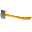 Impacto Mallet Soft Vep Head 2.5" x 2.3" x 4" Plastic Handle-Grey head, yellow handle