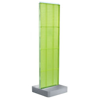 Azar Displays 4-Sided Pegboard Floor Display, Studio Base, Green (700770-GRE)-Pegboard display fixture