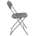 Flash Furniture HERCULES Series 650 lb. Capacity Premium Grey Plastic Folding Chair-Lightweight Design