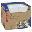 WypAll CriticalClean High Capacity Heavy Duty Foodservice Cloths - Quarterfold - Blue-WypAll X70 are durable, absorbent cloths that stay strong for cleaning performance, features textured surface to pick up food particles