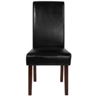 Flash Furniture Greenwich Series Black LeatherSoft Parsons Chair-Mid-Century Style