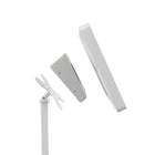 CTA Digital Premium Double VESA Wedge and Outlet/PoE Cover for Tablets with 75 x 75 and 100 x 100 VESA Standards - White-Works with paragon enclosures and devices