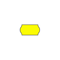 Meto 2026 2-Line Yellow Labels 1125/RL, 12 Pack-Wavy edges designed to catch customer's attention