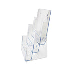 Futech 3-Bay Countertop Brochure Holder - Holds 8-1/2" x 11" Literature - Acrylic - 9.25" W x 13.25" H x 7" D - 2 Pack (CTS0143)-Clear Acrylic
