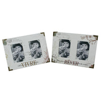 Cathay Importers 2 Assorted Faux Leather 5" x 7" Frames (EC-24-0113),2 Pack-Freestanding