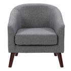 CorLiving LSS-150-C Elwood Modern Tub Chair in Grey-Beautifully upholstered in soft, high-quality, durable fabric