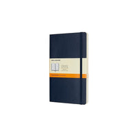 Moleskine Large Notebook – Ruled – 96 Sheets – Sapphire Blue – Soft Cover-Large 5" x 8.25" Ruled