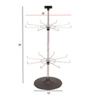 Eddie's Two Tier 16 Hook Counter Spinner - 31" H - Black/Chrome (300116-1)-31" Height