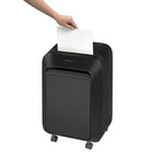 Fellowes Powershred LX210 16-Sheet Micro-Cut Shredder, Black-Shreds staples, paper clips, credit cards, and junk mail
