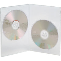 Staples Double Slim DVD Cases, Clear, 20 Pack-Double DVD cases