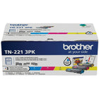 Brother TN221 Standard Yield Colour Toner Cartridges, 3 Pack-Average 1,400-page yield per cartridge